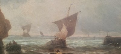 Jean MAZZELLA - Entrée d'un port en Normandie