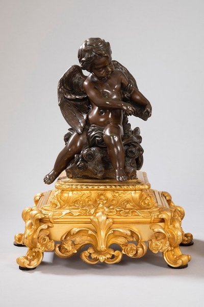 Importante et spéctaculaire Garniture de cheminée, signée RAINGO et Picard
