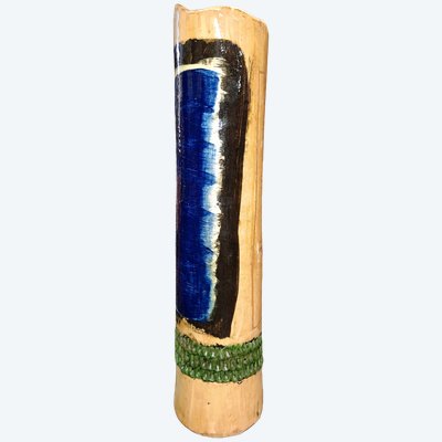 Grande vaso in gres smaltato firmato "Haut 49" – Opera d'arte, circa 1950