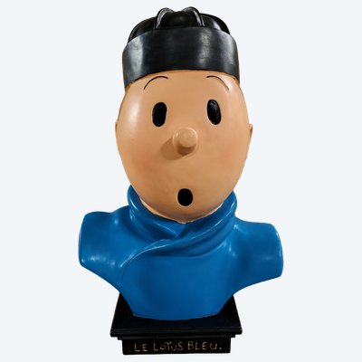 Busto di Tintin "Il Loto Blu" - Resina - Moulinsart