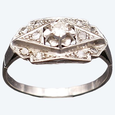 Diamantring, Art-Deco-Zeit.