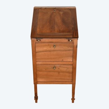 Small Scriban walnut cabinet, Directoire style - Early XXth century