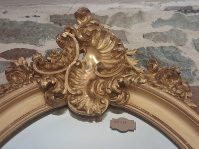 Miroir oval XIX  102 x 63