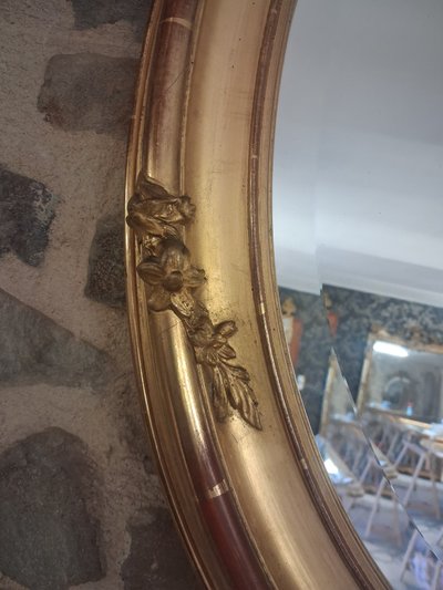 Miroir oval XIX  102 x 63