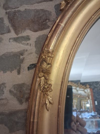 Miroir oval XIX  102 x 63