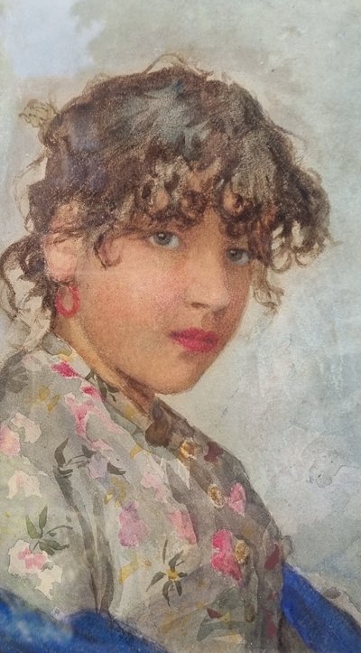 Ernesto LEVORATI - Portrait d'une jeune Italienne