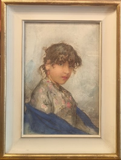Ernesto LEVORATI - Portrait d'une jeune Italienne