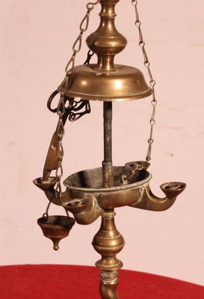 lampe à huile en bronze- 18° siècle - Espagne