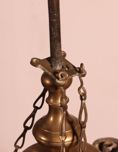 lampe à huile en bronze- 18° siècle - Espagne