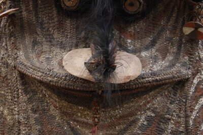 Imposant masque de pignon, art tribal , art océanien, art traditionnel, vannerie, 200 cm