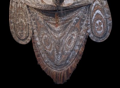 Imposant masque de pignon, art tribal , art océanien, art traditionnel, vannerie, 200 cm
