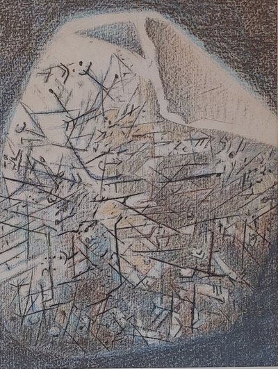 Jacques Séchaud - (1926 - 2014) - 2 pastels - Compositions abstraites - Nice