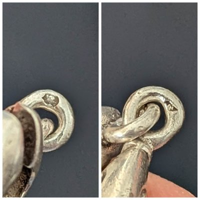 Vintage French Silver Fish Keychain