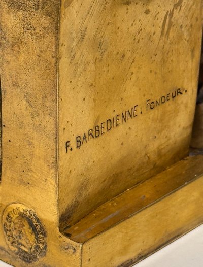 Sculpture en bronze argenté, Laurent de Medicis, XIXème Barbedienne H 37 