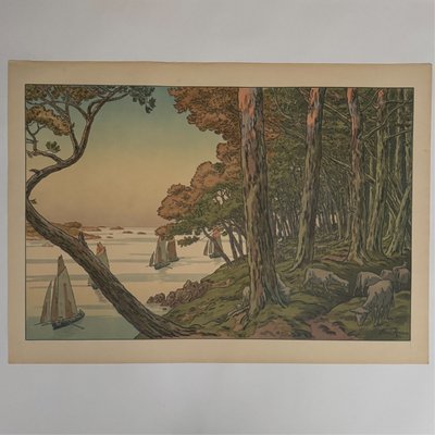 Lithographie par Henri Rivière Les Aspects de la Nature - Soir d'été