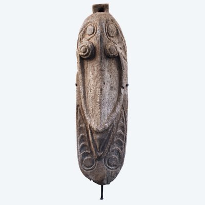 Ancestral mask, tribal art, Oceanic art, Papua New Guinea, wood carving, 81 cm