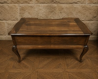 Grand bureau plat en noyer – Style Louis XV - XXeme