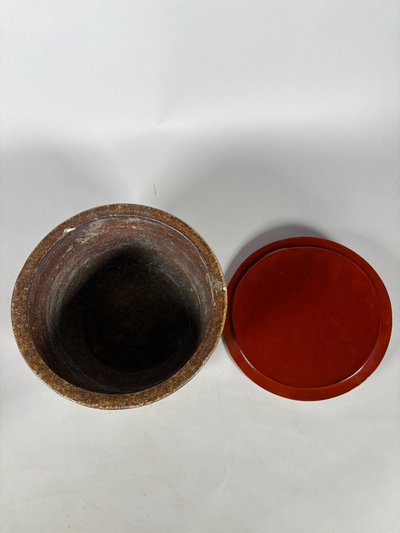 Recipient a eau en grès et laque - Japon - époque d'Edo (1615-1868)