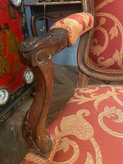 Paire de fauteuils 18 ème d'époque Régence