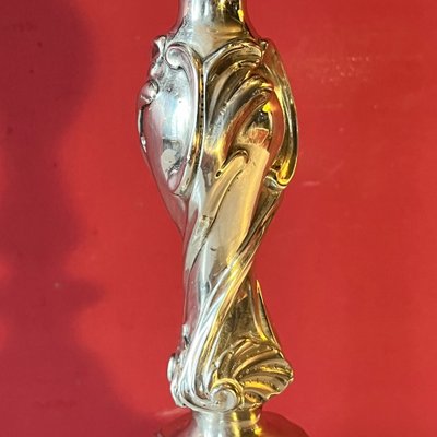 Paire de bougeoirs rocaille, époque Louis XV