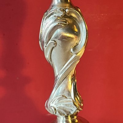 Paire de bougeoirs rocaille, époque Louis XV