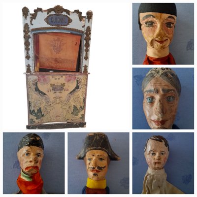 Guignol son théâtre et 6 marionnettes 