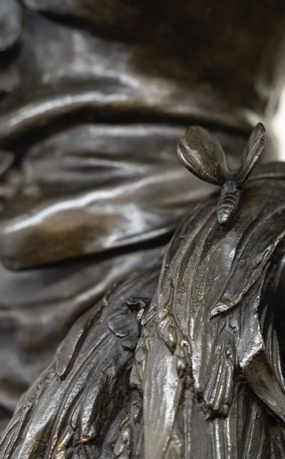 SCULPTURE - THE GLEANER , EUGENE AIZELIN (1821–1902) - BRONZE
