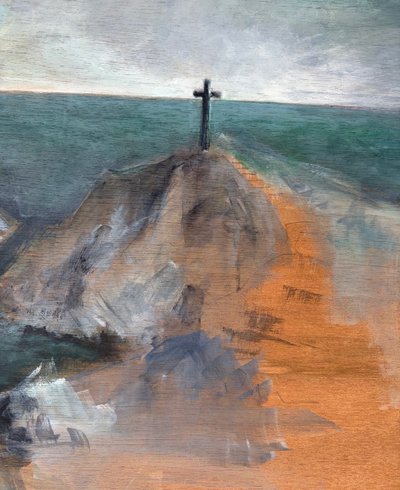 Isabelle Hennessy, Saint-Lunaire, la pointe des decollés, huile sur panneau