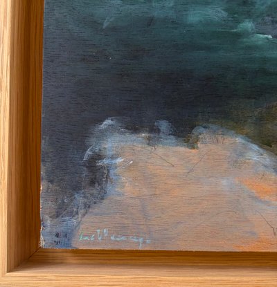Isabelle Hennessy, Saint-Lunaire, la pointe des decollés, huile sur panneau