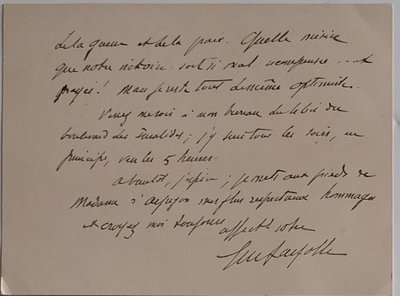 Maréchal Fayolle - (1852 - 1928) - 4 cartes autographes signées - 