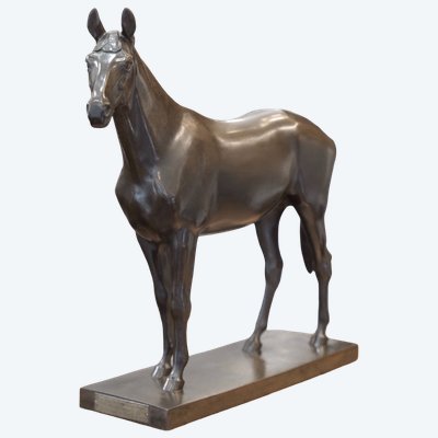 SCULTURA - RITRATTO DEL CAVALLO "HONDURAS", WILLEM KRIEGER (1877-1945) - BRONZO