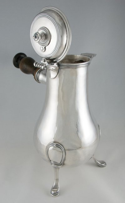 Paris 1758-1759 - Large Louis XV Period Solid Silver Chocolate Pot By J.-g. Véalle