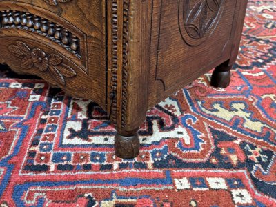 Banc coffre breton en châtaignier du XIXème 