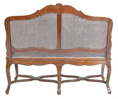 Banquette cannée de style Régence 