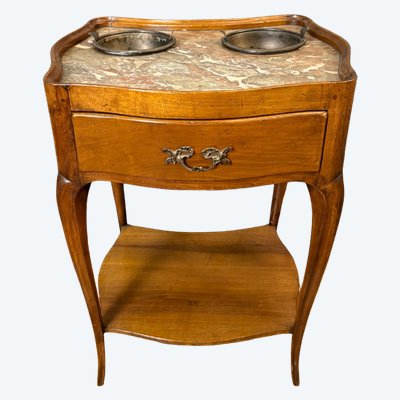 Walnut ice bucket stamped "Mailfert"