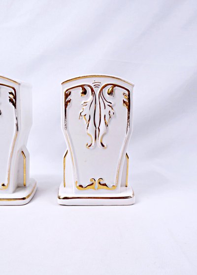 Paire de vases Art Deco en faïence de Ceranord céramique d'art début XXe