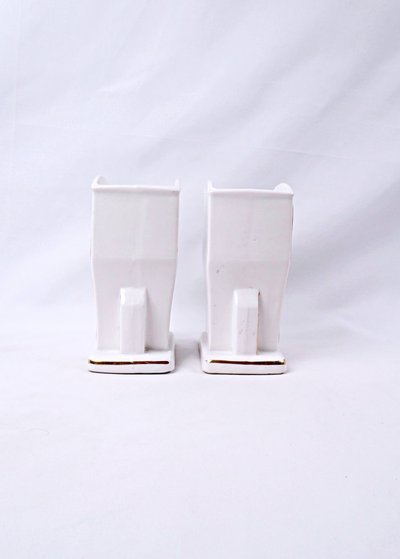 Paire de vases Art Deco en faïence de Ceranord céramique d'art début XXe
