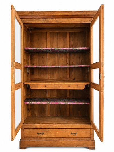 Grande libreria da notaio in rovere massiccio con il marchio «G.M.» – Francia, 1880-1900 circa