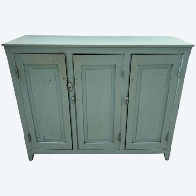 Buffet parisien de cuisine a trois portes en hêtre patiné XX siècle