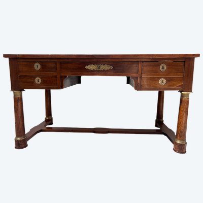 Bureau de style Empire en acajou et placage XIXieme siècle