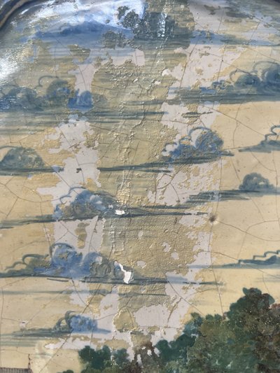 Piatto in maiolica di Delft in tonalità di blu del XVIII secolo