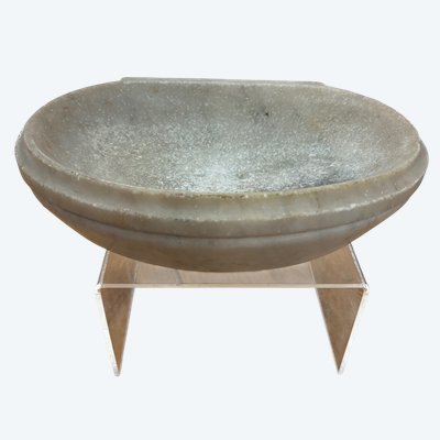 Very old small marble holy water font 