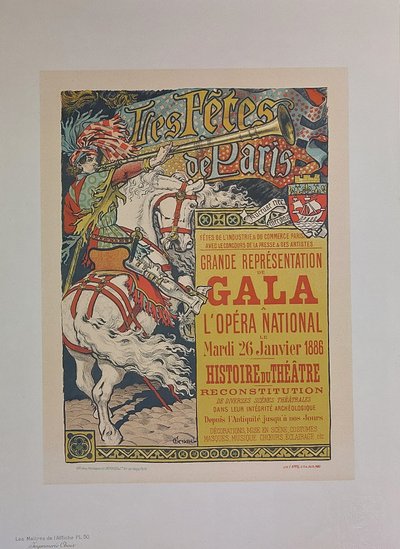 J. L. Forain - W. Bradley - J. Chèret - E. Grasset - Les Maitres de l'Affiche - 4 lithographies