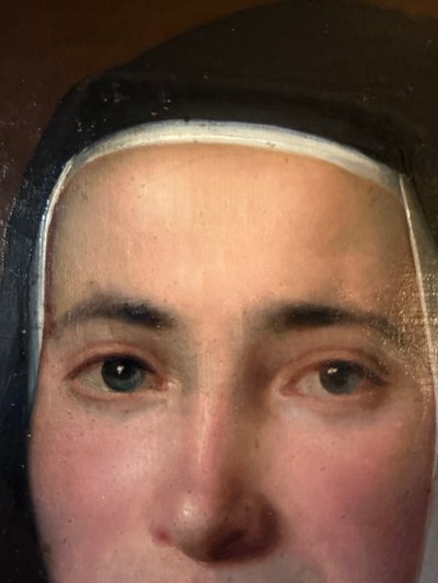 Portrait d'une jeune religieuse XIXème