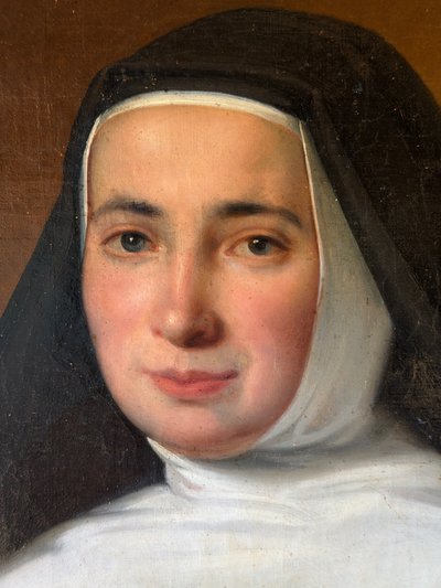 Portrait d'une jeune religieuse XIXème