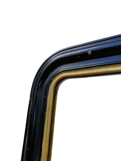 Grand Miroir en bois Noir et Doré, d'époque Napoléon III, Style Louis Philippe, 62cm x 90cm