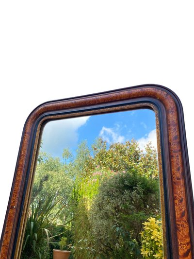 Grand Miroir en Bois de Style Louis Philippe, Epoque Napoléon III, 70cm x 110cm