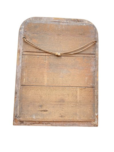 Miroir Louis Philippe en Bois Stuqué et Doré, XIXème, 55cm x 75cm