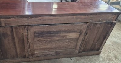 Large mahogany sideboard with attached cabinets—19th century