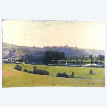 Huile Sur Toile Paysage De Emile Désiré Daimée 